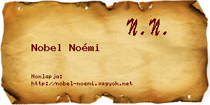 Nobel Noémi névjegykártya